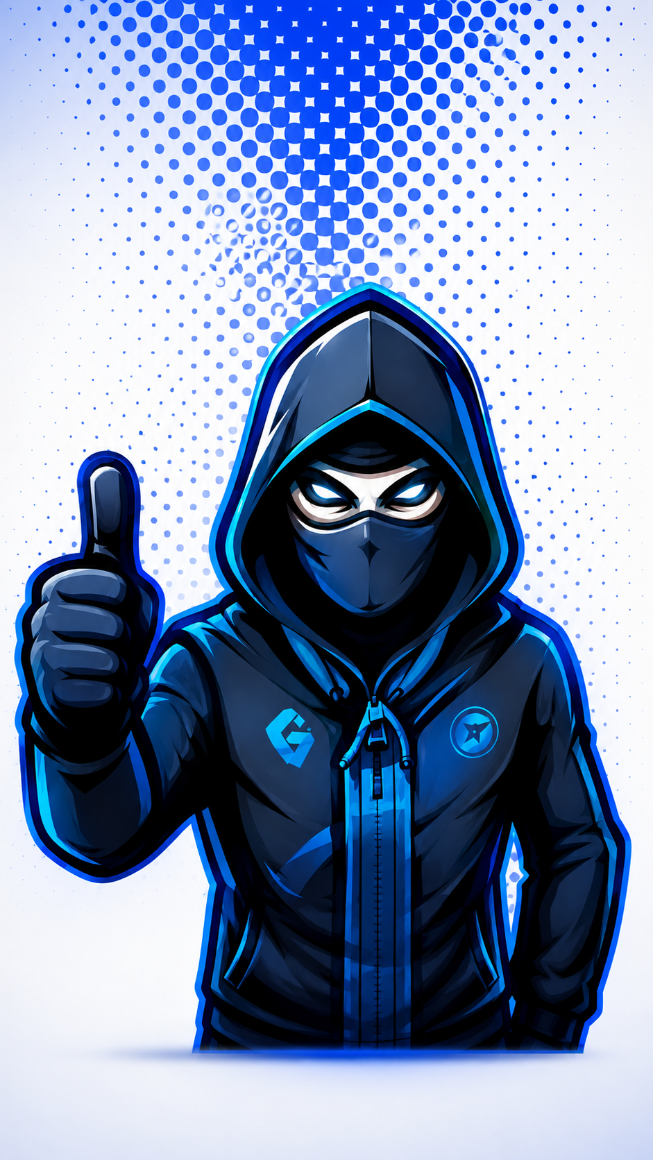 Laptop Ninja Mascot